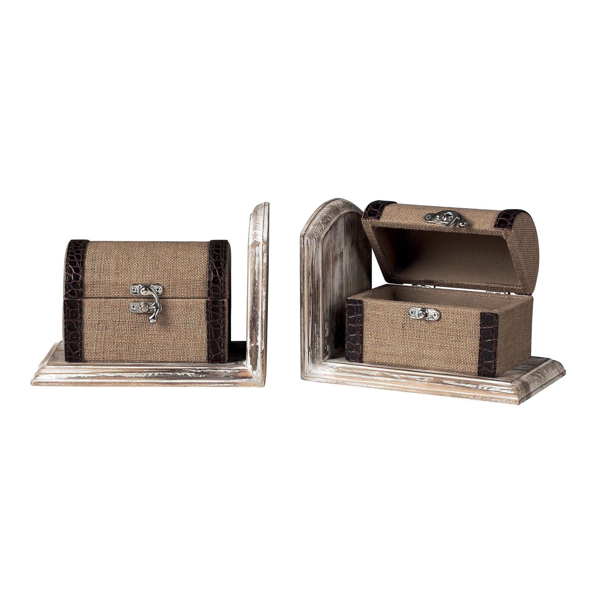 ELK Lighting Travellers Trunk Bookends Bookends, ELK Lighting, - Modish Store | Modishstore | Bookends