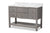 baxton studio castie 48 inch modern and contemporary grey finished wood and marble single sink bathroom vanity | Modish Furniture Store-2