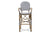 baxton studio marguerite classic french indoor and outdoor grey and white bamboo style bistro stackable bar stool | Modish Furniture Store-3