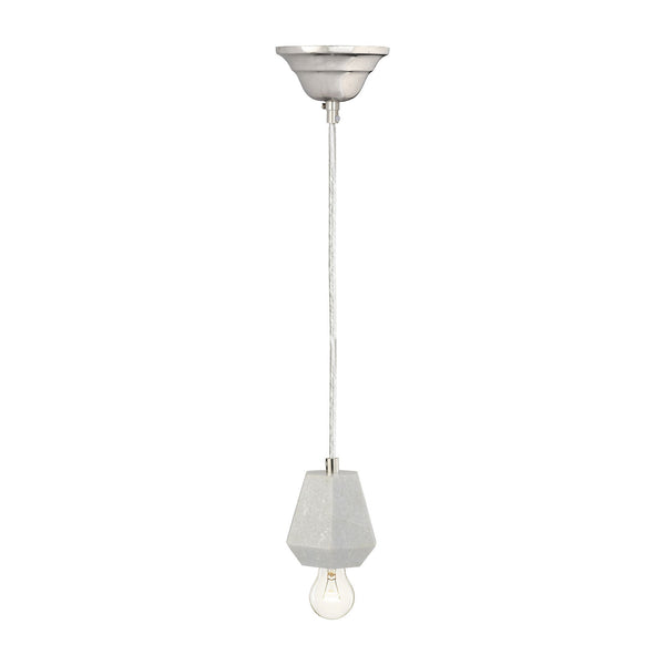 Dimond Lighting White Marble Hexagonal Hanging Lamp | Modishstore | Pendant Lamps