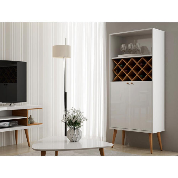 Manhattan Comfort Utopia 10 Bottle Wine Rack China Storage Closet with 4 Shelves | Closets | Modishstore