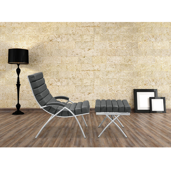 Fine Mod Imports Classic Chair & Ottoman | Lounge Chairs | Modishstore