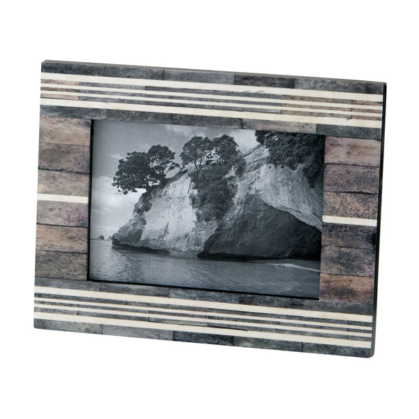 Dimond Home Gray And White Horn And Bone Frame | Modishstore | Frames