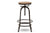 baxton studio aline vintage rustic industrial style wood and rust finished steel adjustable swivel bar stool | Modish Furniture Store-3