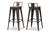 baxton studio henri vintage rustic industrial style tolix inspired bamboo and gun metal finished steel stackable bar stool with backrest set | Modish Furniture Store-2