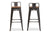 baxton studio henri vintage rustic industrial style tolix inspired bamboo and gun metal finished steel stackable bar stool with backrest set | Modish Furniture Store-3
