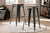 Baxton Studio Henri Vintage Rustic Industrial Style Tolix-Inspired Bamboo and Gun Metal-Finished Steel Stackable Bar Stool  Set | Modishstore | Bar Stools