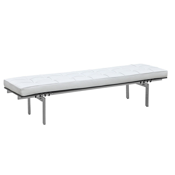 Fine Mod Imports Pika 3 Seater Bench In Genuine Leather | Stools & Benches | Modishstore-3