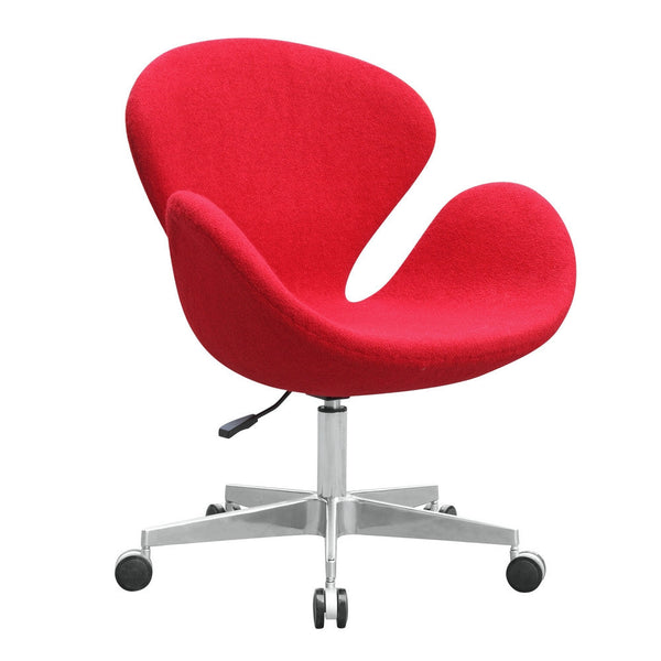Fine Mod Imports Swan Chair Fabric with Casters | Accent Chairs | Modishstore-2