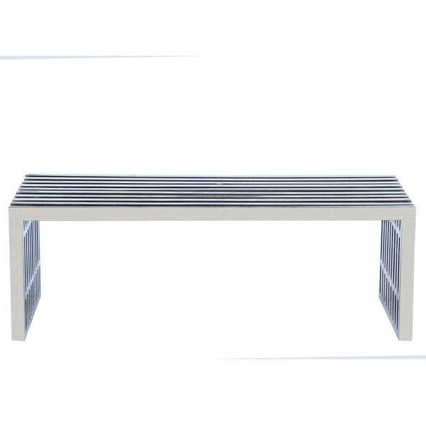 Fine Mod Imports Zeta Stainless Steel Bench Long | Stools & Benches | Modishstore-2