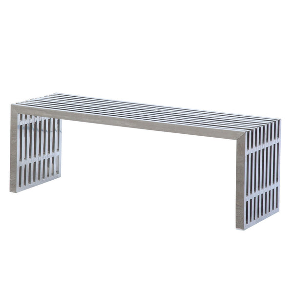 Fine Mod Imports Zeta Stainless Steel Bench Long | Stools & Benches | Modishstore-4