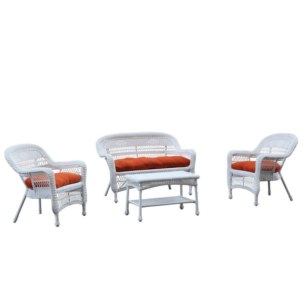 Fine Mod Imports Portside White 4pc Outdoor Set | Outdoor Sofas, Loveseats & Sectionals | Modishstore-5
