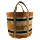 HomArt Woven Jute Storage Tote - Orange & Black-2