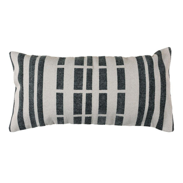 HomArt Block Print Lumbar Pillow - 12x24 - Broken Stripe-3