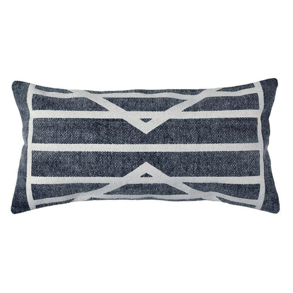 HomArt Block Print Lumbar Pillow - 12x24 - Set of 2 - Feature Image | Modishstore | Pillows