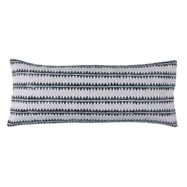 HomArt Block Print Lumbar Pillow - 14x36 - Sawtooth Stripe-2