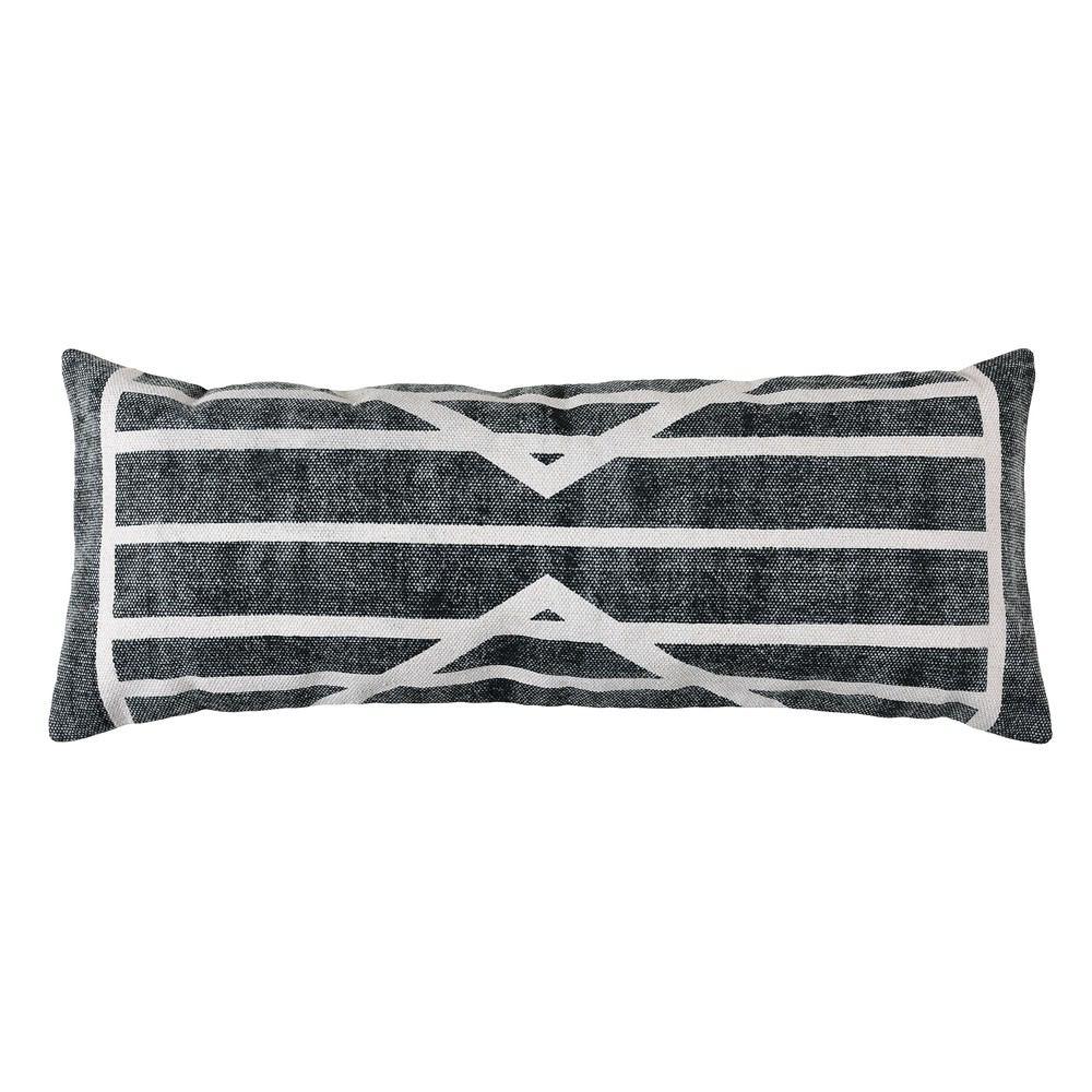 HomArt Block Print Lumbar Pillow - 14x36 - Feature Image | Modishstore | Pillows