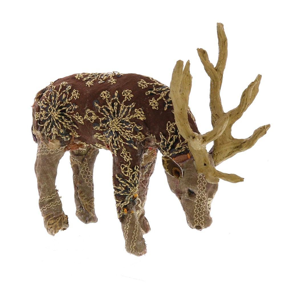 HomArt Bavarian Forest Stag Grazing - Petite - Set of 4 - Deep Brown-4