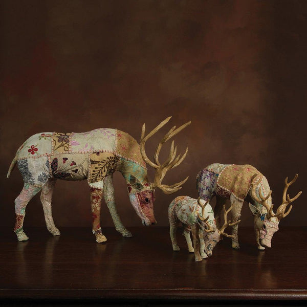 HomArt Bavarian Forest Stag Grazing - Beige Sari | Modishstore | Holiday