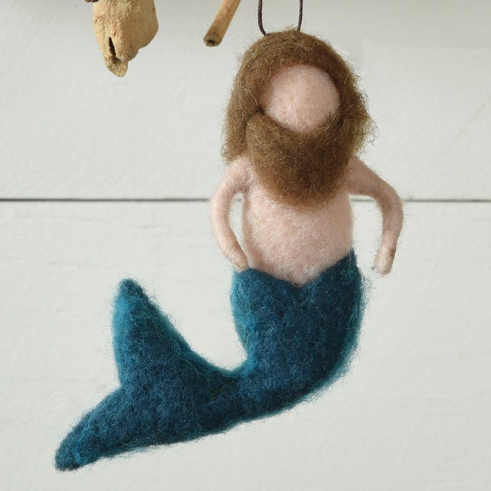 HomArt Felt Merman Ornament - Set of 6 | Modishstore | Holiday