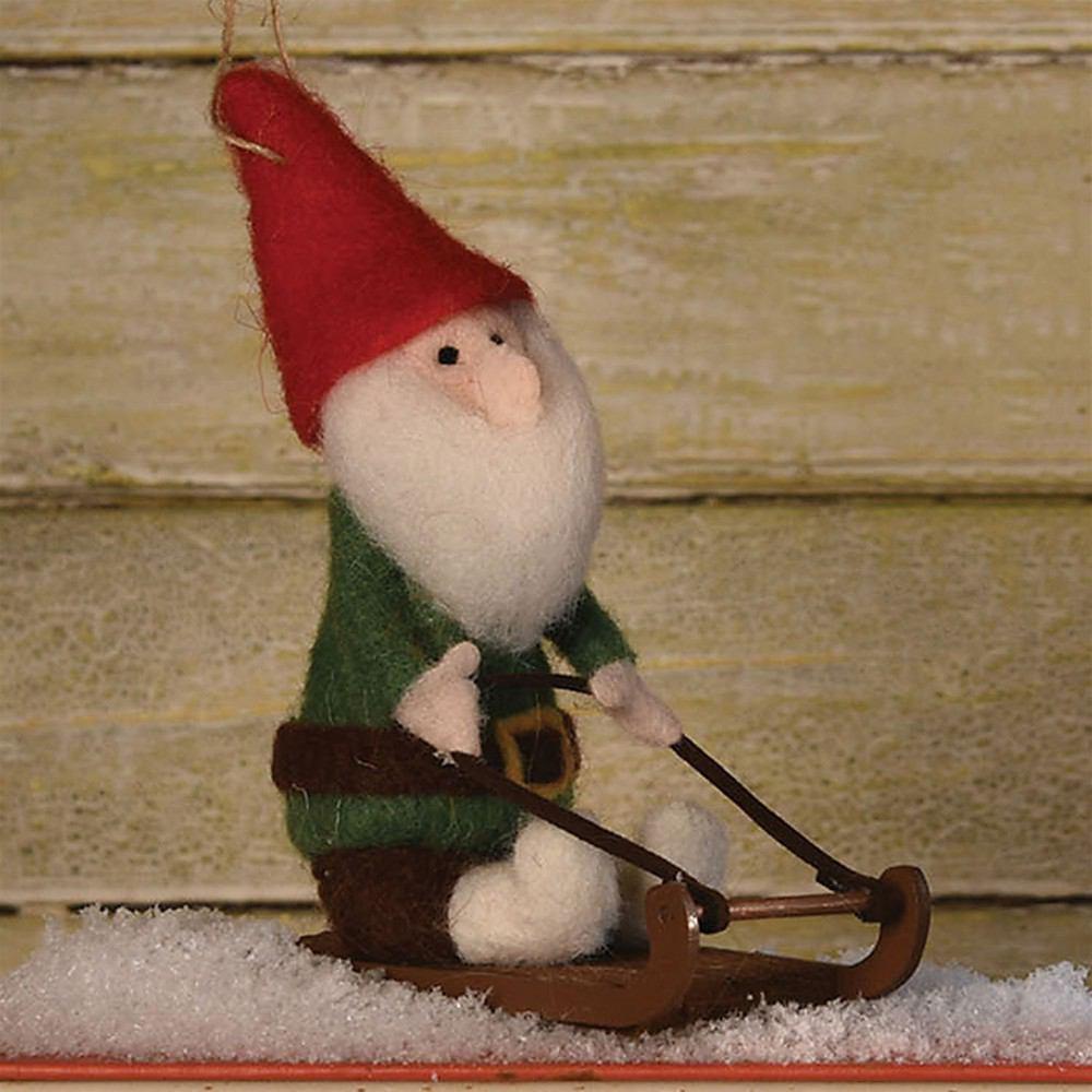 HomArt Felt Gnome Ornaments - Set of 6-7