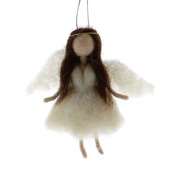 HomArt Felt Angel Ornament - Brunette-3