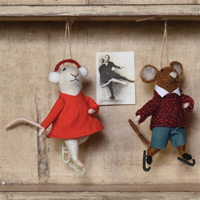 HomArt Ice Skating Mouse - Set Of 6 | Modishstore | Holiday
