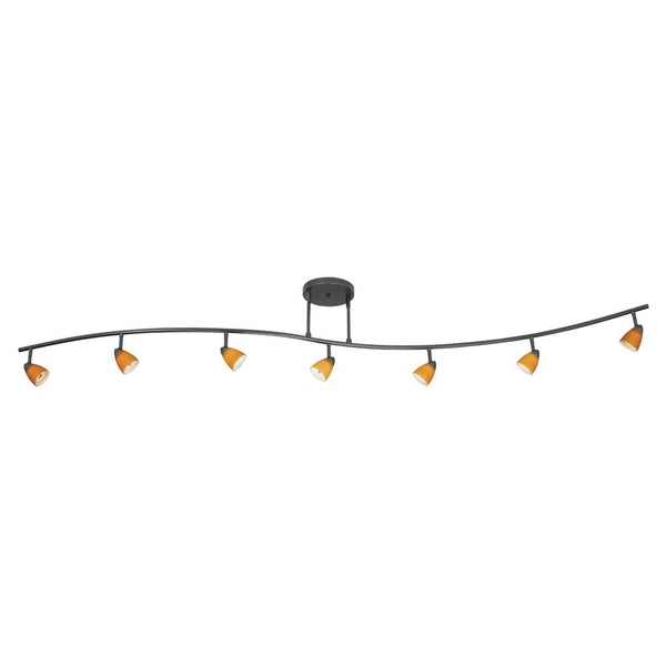 Cal Lighting 954-77L-DB/AM Serpentine 7 Track Light | Modishstore | Ceiling Lamps
