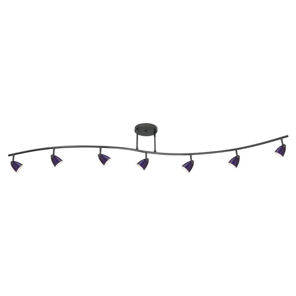 Cal Lighting 954-77L-DB/BLS Serpentine 7 Track Light | Modishstore | Ceiling Lamps