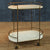 HomArt Gibson Bar Cart - Antique Brass with White Wood - Feature Image | Modishstore | Bar Carts