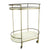 HomArt Gibson Bar Cart - Antique Brass with White Wood-2