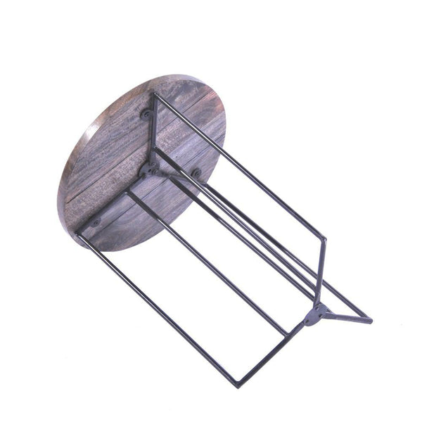 HomArt Studio Collapsing Round Side Table - Grey-2