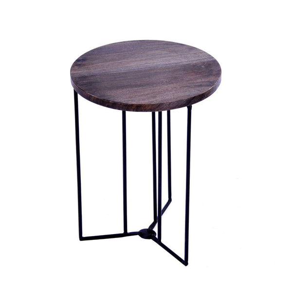 HomArt Studio Collapsing Round Side Table - Grey | Modishstore | Side Tables