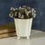 HomArt Rue Footed Ceramic Vase - Fancy White - Set of 8 | Modishstore | Vases