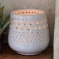HomArt Lanai Hurricane Votive Holder - Shiny White - Set of 6 - Feature Image | Modishstore | Candle Holders