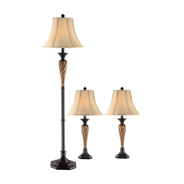 Stein World Lorenzo Lamp Set - Two Table Lamps And One Floor Lamp | Modishstore | Floor Lamps