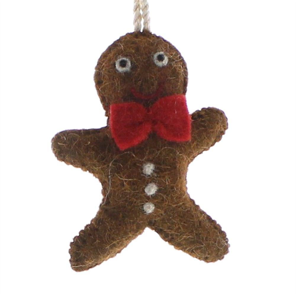 HomArt Felt Gingerbread Man Ornament - Set of 6-2