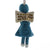 HomArt Felt Sequin Angel Ornaments - Set of 6 - Teal - Yellow - Pale Pink-5