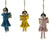 HomArt Felt Sequin Angel Ornaments - Set of 6 - Teal - Yellow - Pale Pink-2