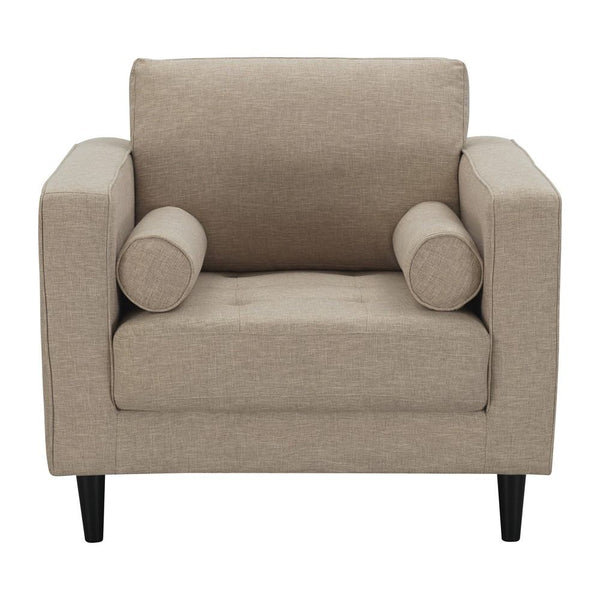 Manhattan Comfort Arthur 1-Seat Tweed Armchair | Armchairs | Modishstore