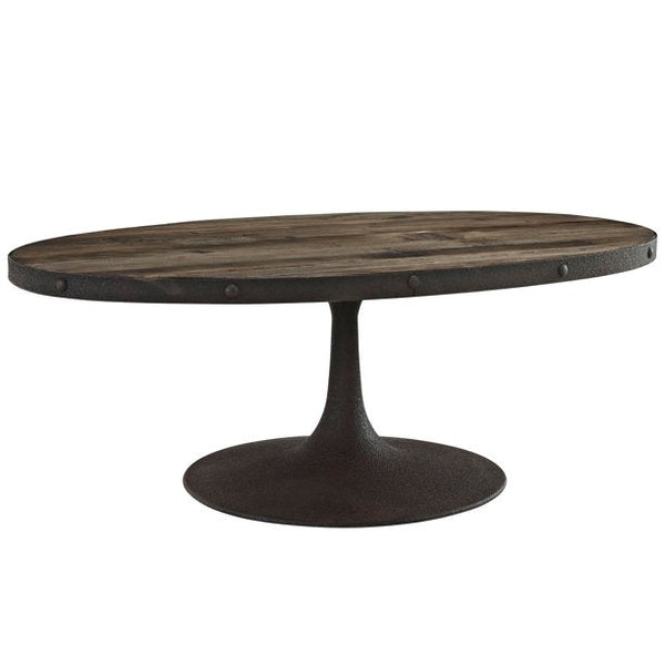 Modway Drive Wood Top Coffee Table - Brown