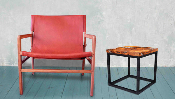 Teak Root and Resin Side Table CR-2021 by All Furniture