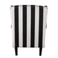 A&B Home Black and White Stripe Oversized Arm Chair-2