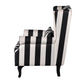 A&B Home Black and White Stripe Oversized Arm Chair-5