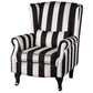 A&B Home Black and White Stripe Oversized Arm Chair-6