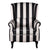 A&B Home Black and White Stripe Oversized Arm Chair