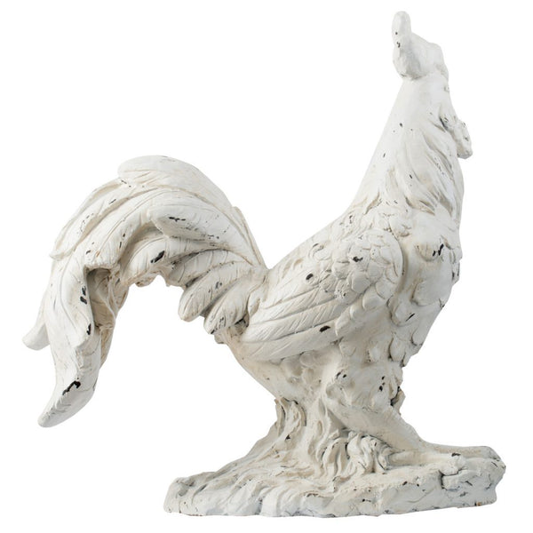 A&B Home White Rooster Figurine | Modishstore | Animals & Pets | D77064-5
