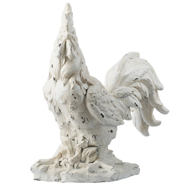 A&B Home White Rooster Figurine | Modishstore | Animals & Pets | D77064-7
