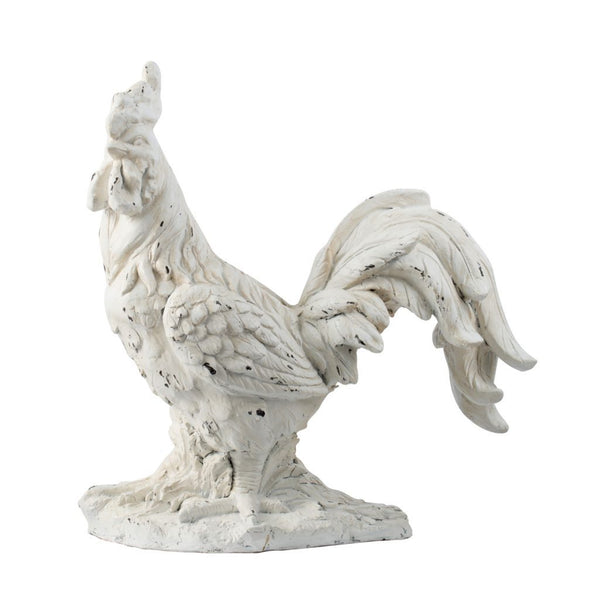 A&B Home White Rooster Figurine | Modishstore | Animals & Pets | D77064