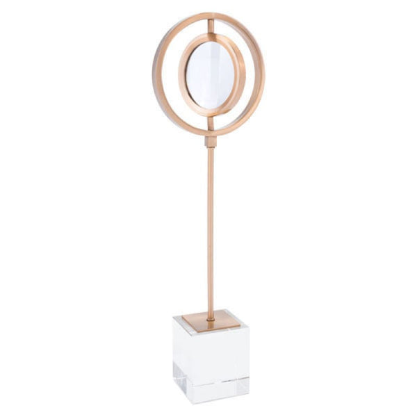 Zuo Magnifier With Stand Antique Brass | Office Accessories | Modishstore